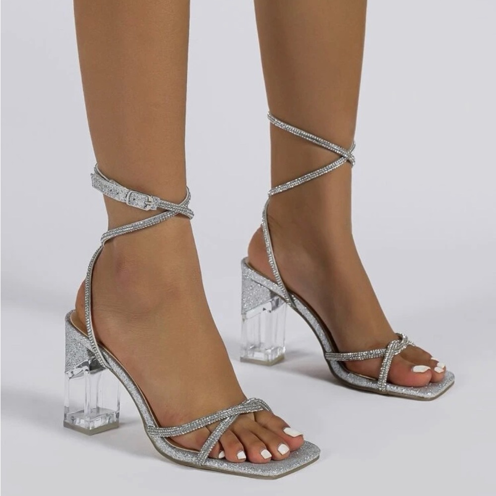 Sparkly Block Heels - image 2